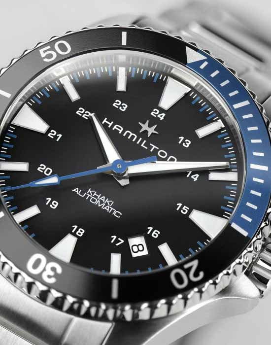Hamilton Hamilton Khaki Navy Scuba H82315131  — детали корпуса и нержавеющая сталь