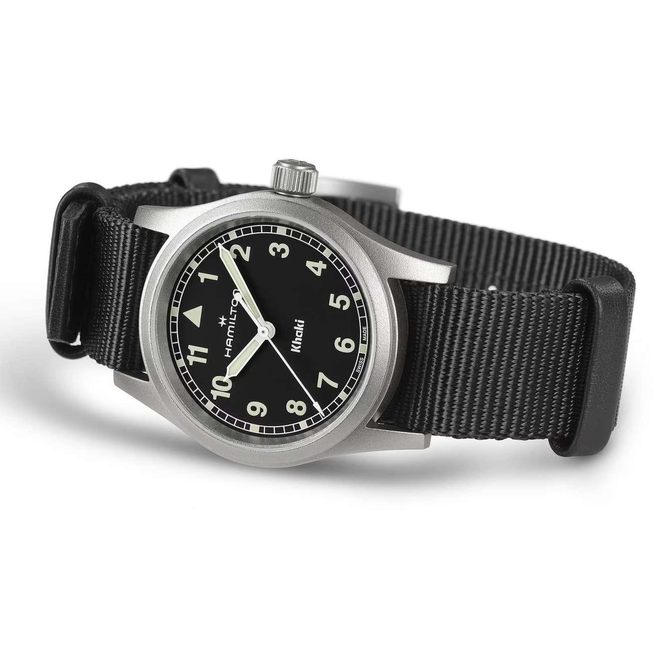 Оригинальные часы Hamilton Hamilton Khaki Field Quartz 33mm H69301430 кварцевые калибр механизма eta f05.105 mh2 общий вид