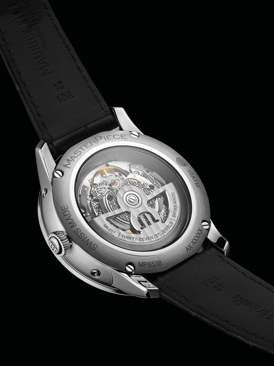 Maurice Lacroix Maurice Lacroix Masterpiece Triple Retrograde MP6538-SS001-310-1, aikon швейцария мужские часы на браслете кожаный боковой вид