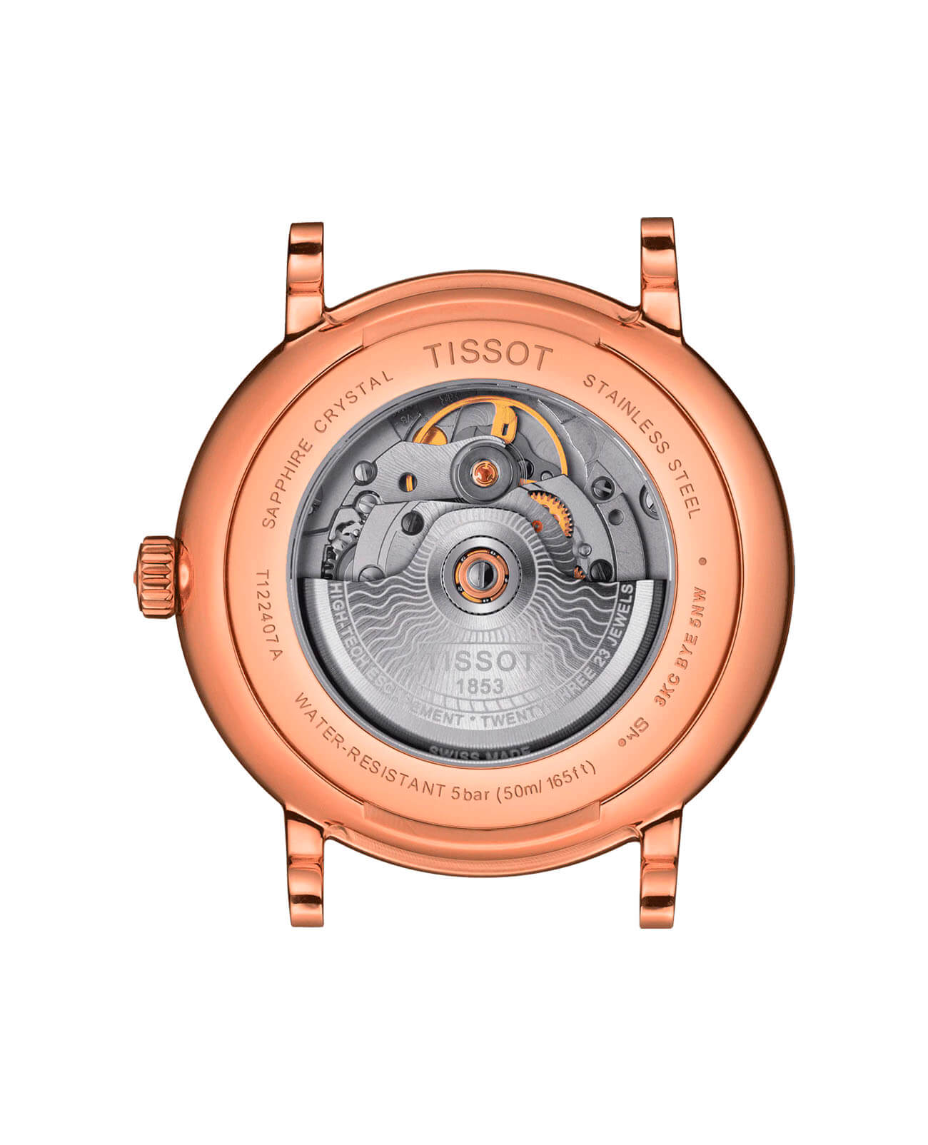 Tissot Tissot Carson Powermatic 80 T122.407.33.031.00, t-classic швейцария мужские часы на браслете сталь c pvd покрытием боковой вид