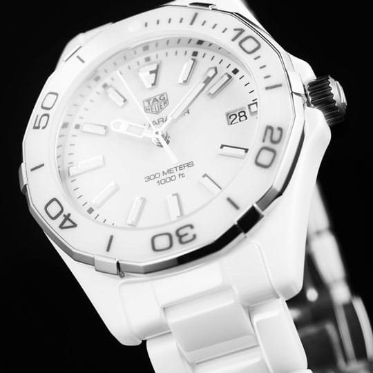 TAG Heuer TAG Heuer Aquaracer WAY1391.BH0717, aquaracer швейцария женские часы на браслете керамика боковой вид