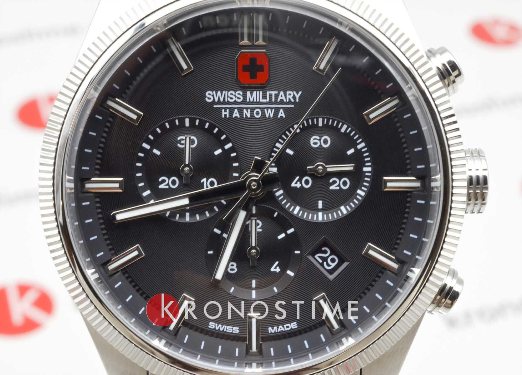 Swiss Military Hanowa Swiss Military Hanowa Air Man SMWGI0003102,  швейцария мужские часы на браслете нержавеющая сталь боковой вид