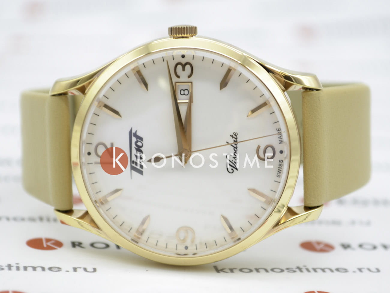 Tissot Tissot Heritage Visodate T118.410.36.277.01, t-heritage швейцария женские часы на браслете кожаный боковой вид