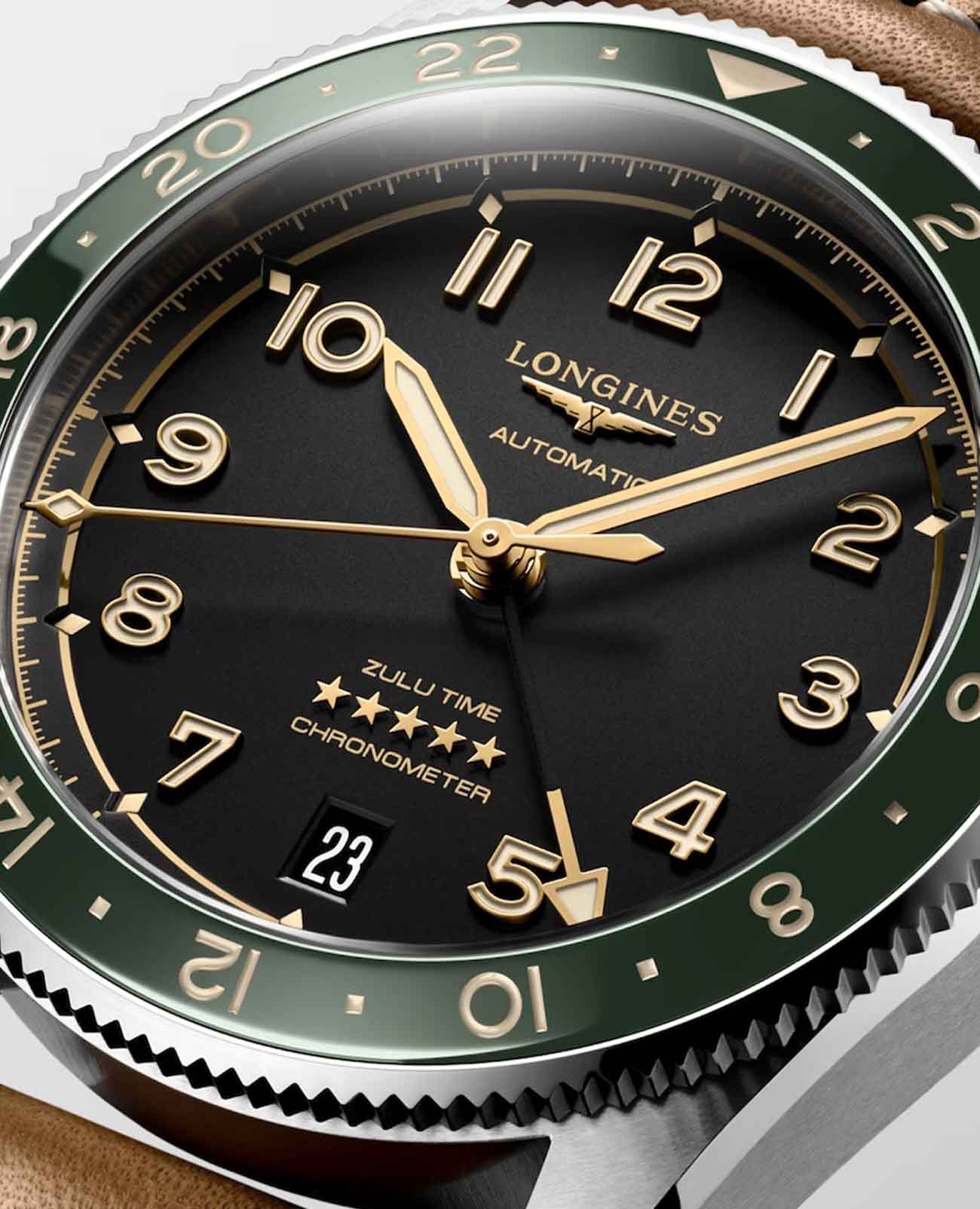 Longines L38024632 мужские часы застежка крупным планом