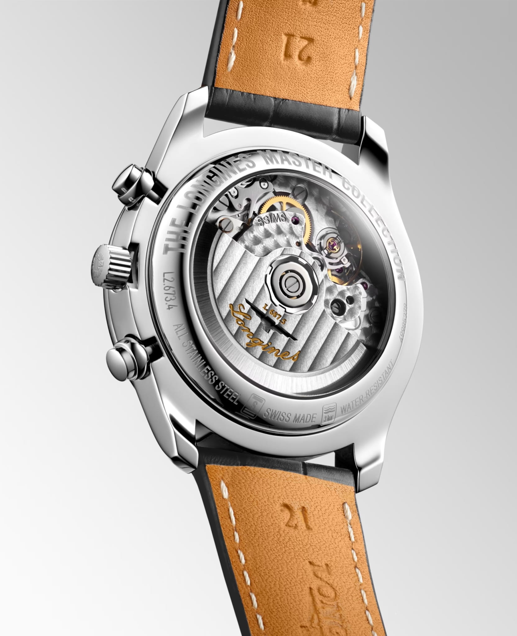 Longines Longines Master Collection L2.673.4.61.2, master collection швейцария мужские часы на браслете кожаный боковой вид