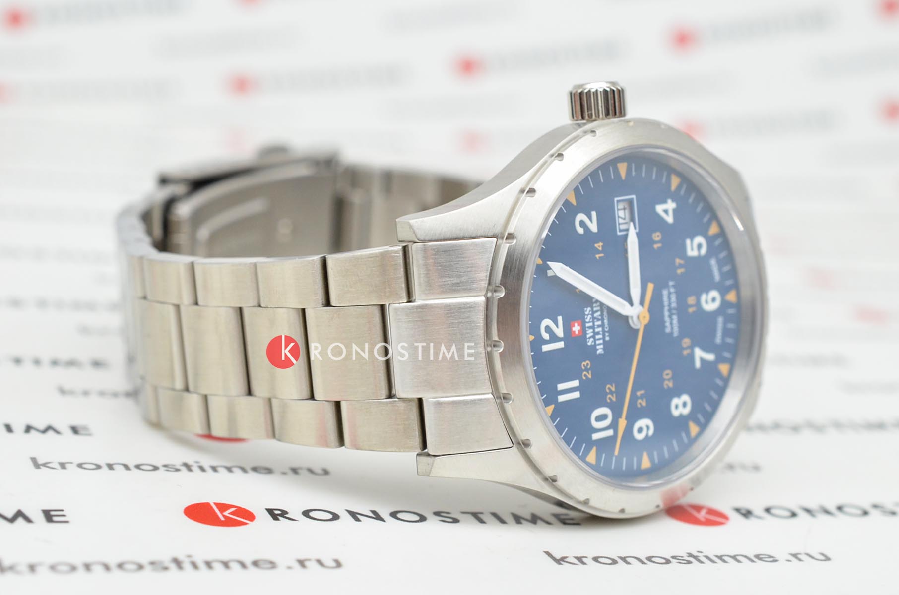 Swiss Military by Chrono Swiss Military by Chrono Classic Army SM34108.03 мужские часы синий циферблат на запястье
