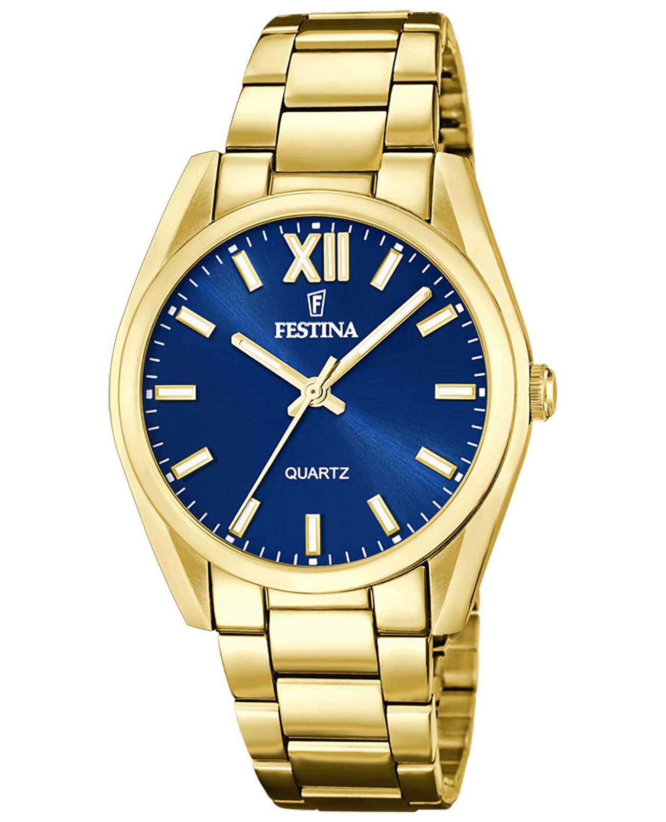 Festina Festina Alegria F20640/5  F20640/5 кварцевые женские часы синий циферблат, браслет сталь c pvd покрытием — вид спереди