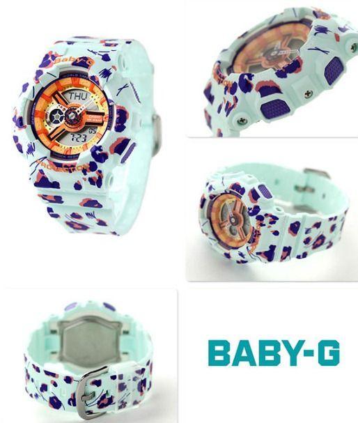 Casio Casio Baby-G BA-110FL-3A, baby-g япония женские часы на браслете пластик боковой вид