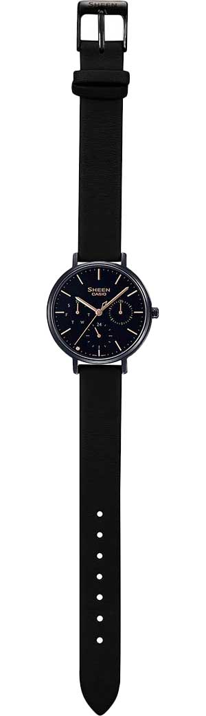 Casio Casio Sheen SHE-4541BL-1AUDF, sheen япония женские часы на браслете кожаный боковой вид