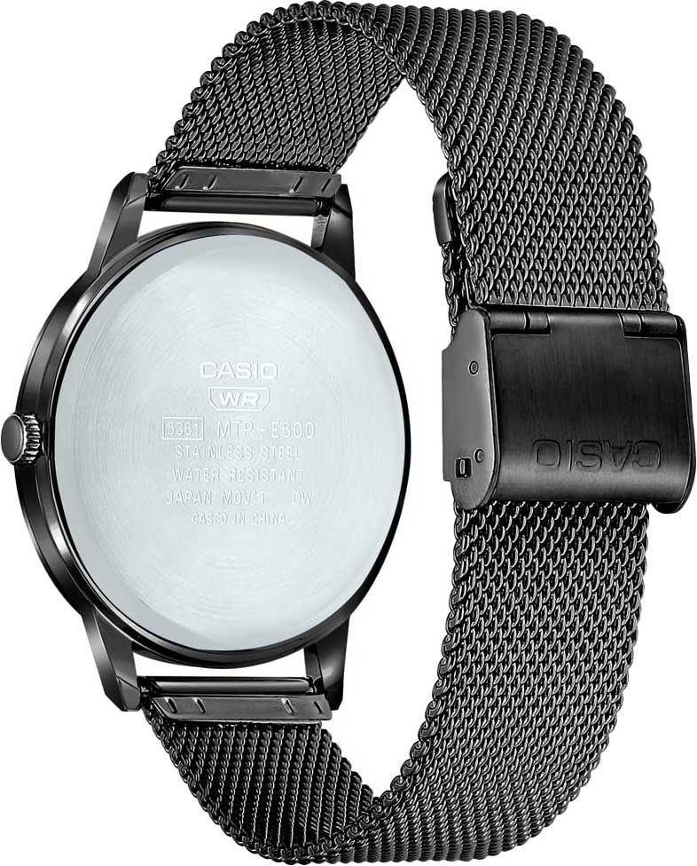 Casio Casio Collection MTP-E600MB-4B, collection япония мужские часы на браслете нержавеющая сталь с ip-покрытием боковой вид