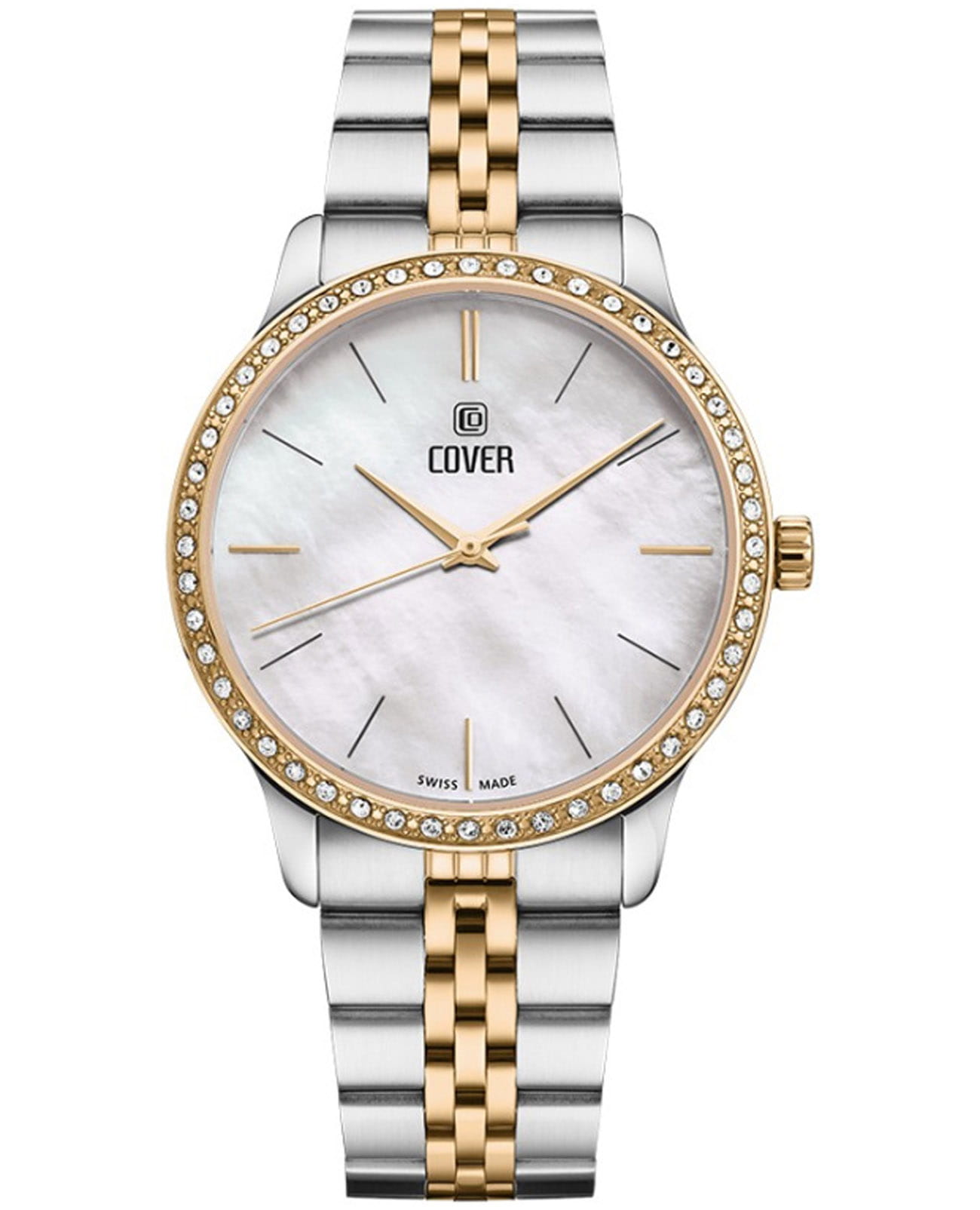 Cover Cover Saraya CO206.02  CO206.02 кварцевые женские часы перламутровый циферблат, браслет нержавеющая сталь с pvd-покрытием — вид спереди