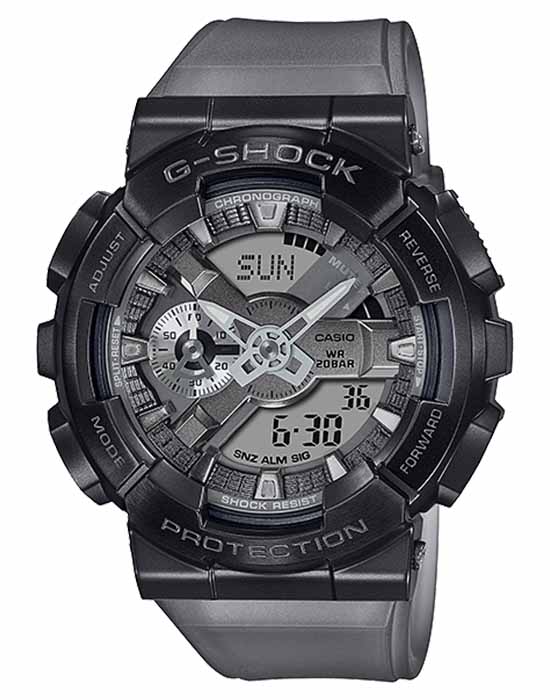 Casio Casio G-Shock GM-110MF-1ADR (GM-110MF-1A) GM GM-110MF-1A электронные мужские часы серый циферблат, браслет полимер — вид спереди