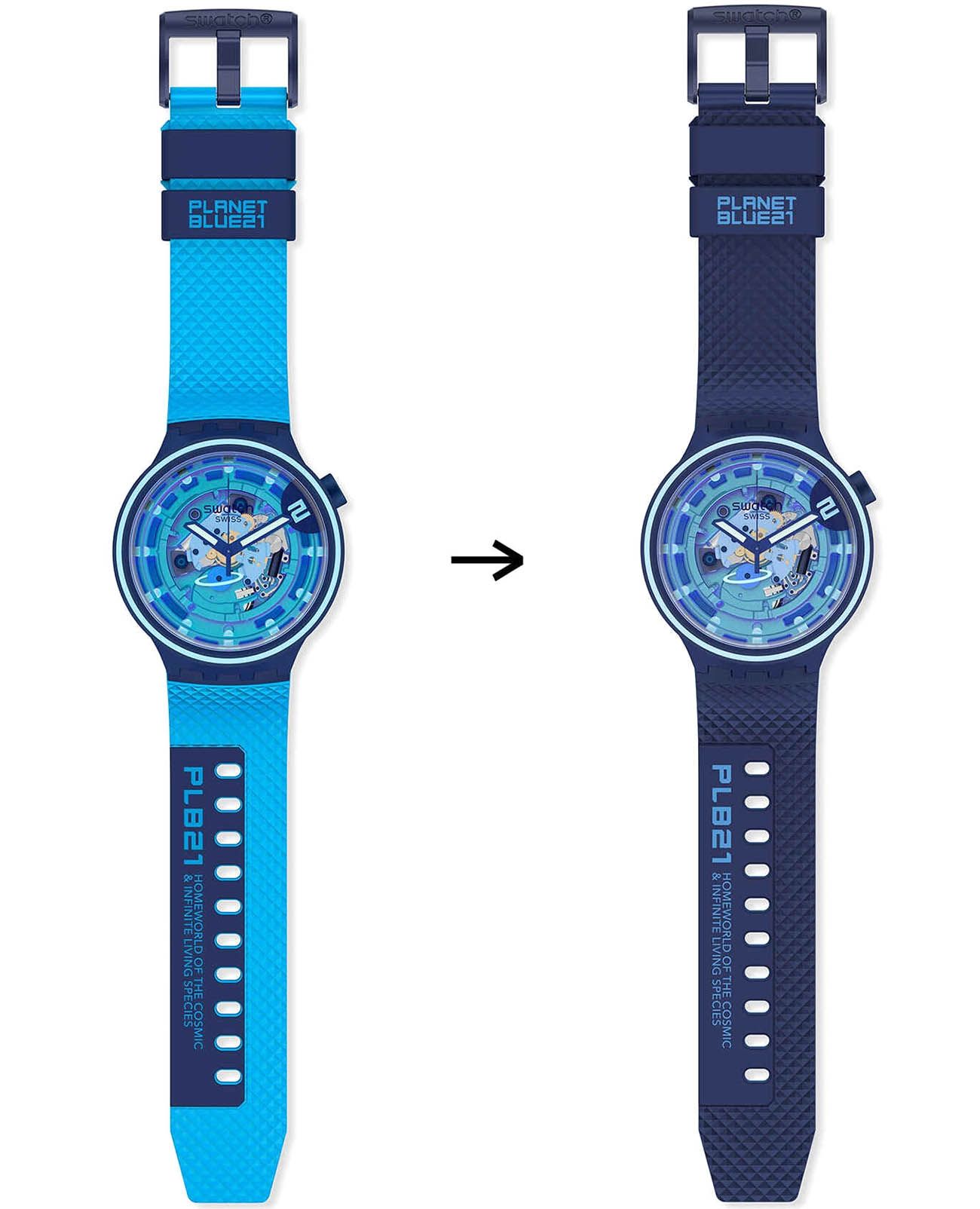 Swatch Swatch Big Bold Lacquered SB01N101, big bold швейцария мужские часы на браслете силикон боковой вид