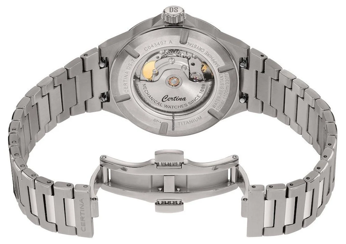 Certina Certina DS-7 Powermatic 80 - C043.407.44.041.00  — детали корпуса и титановый