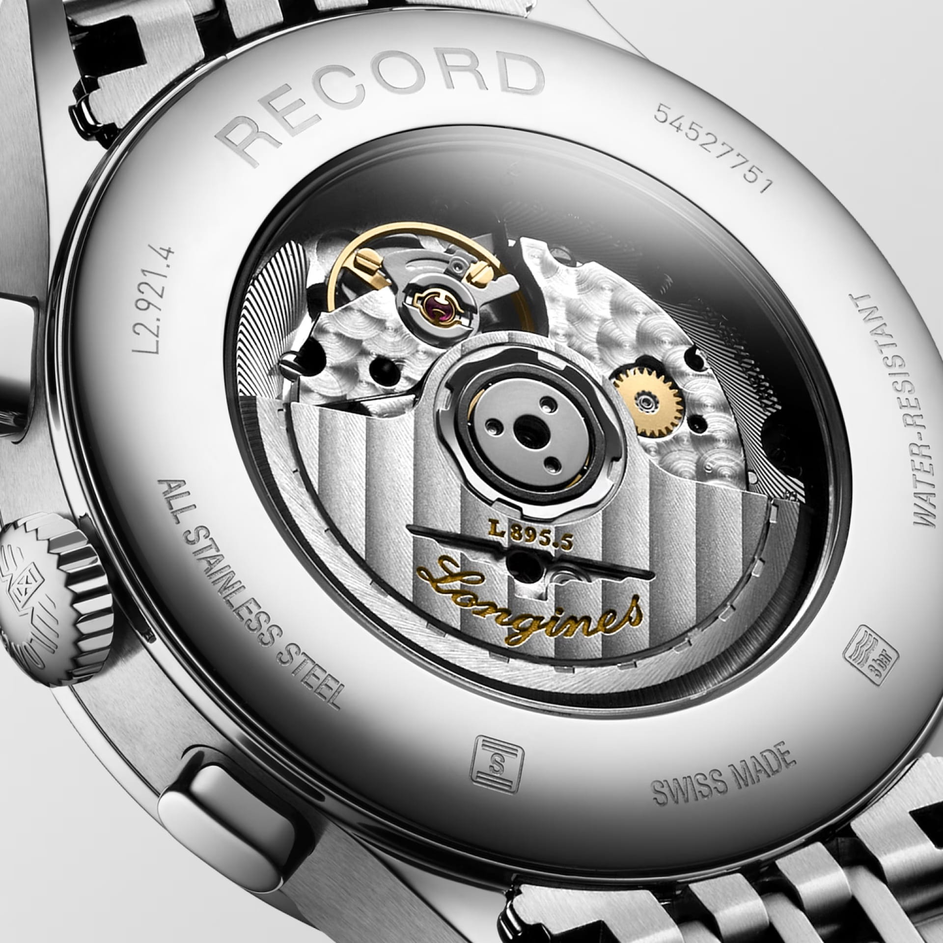 Longines Longines Record Collection L2.921.4.56.6  - задняя крышка сталь металл корпуса, швейцария часы