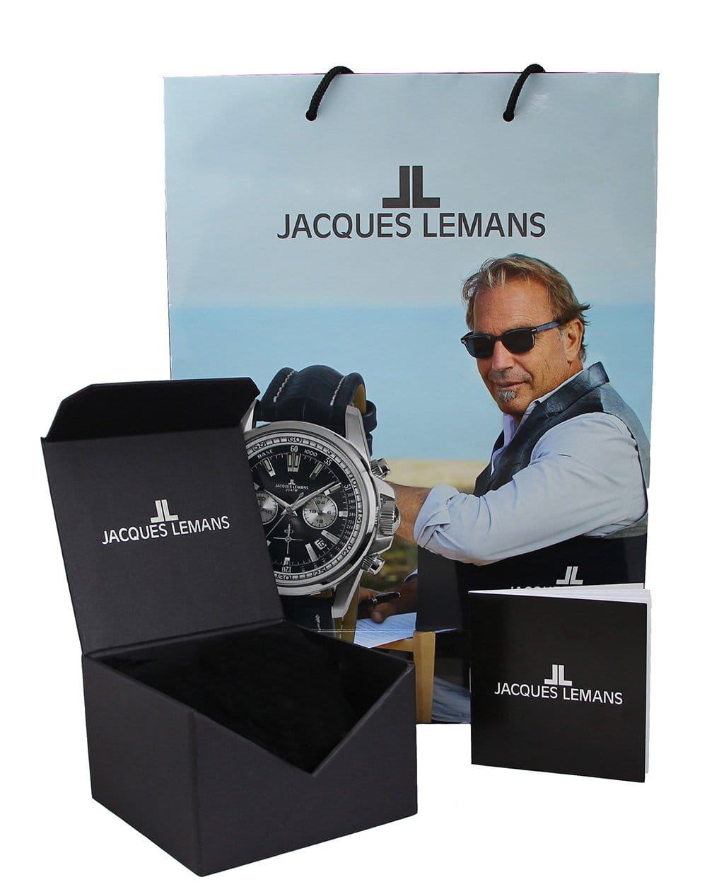Jacques Lemans 1-2117H мужские часы застежка крупным планом