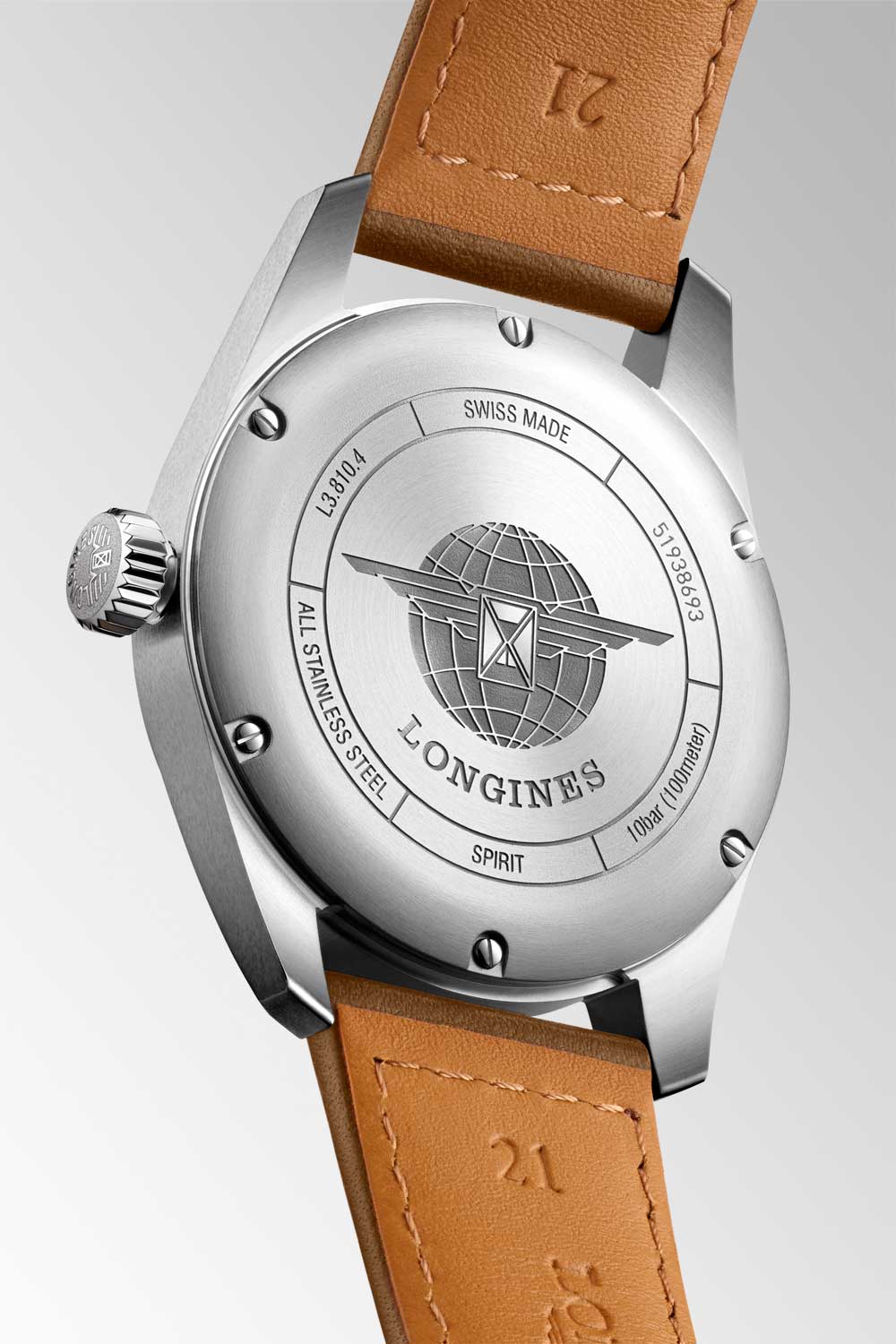 Longines Longines Spirit L3.810.4.73.4 , наручные мужские часы фото под углом