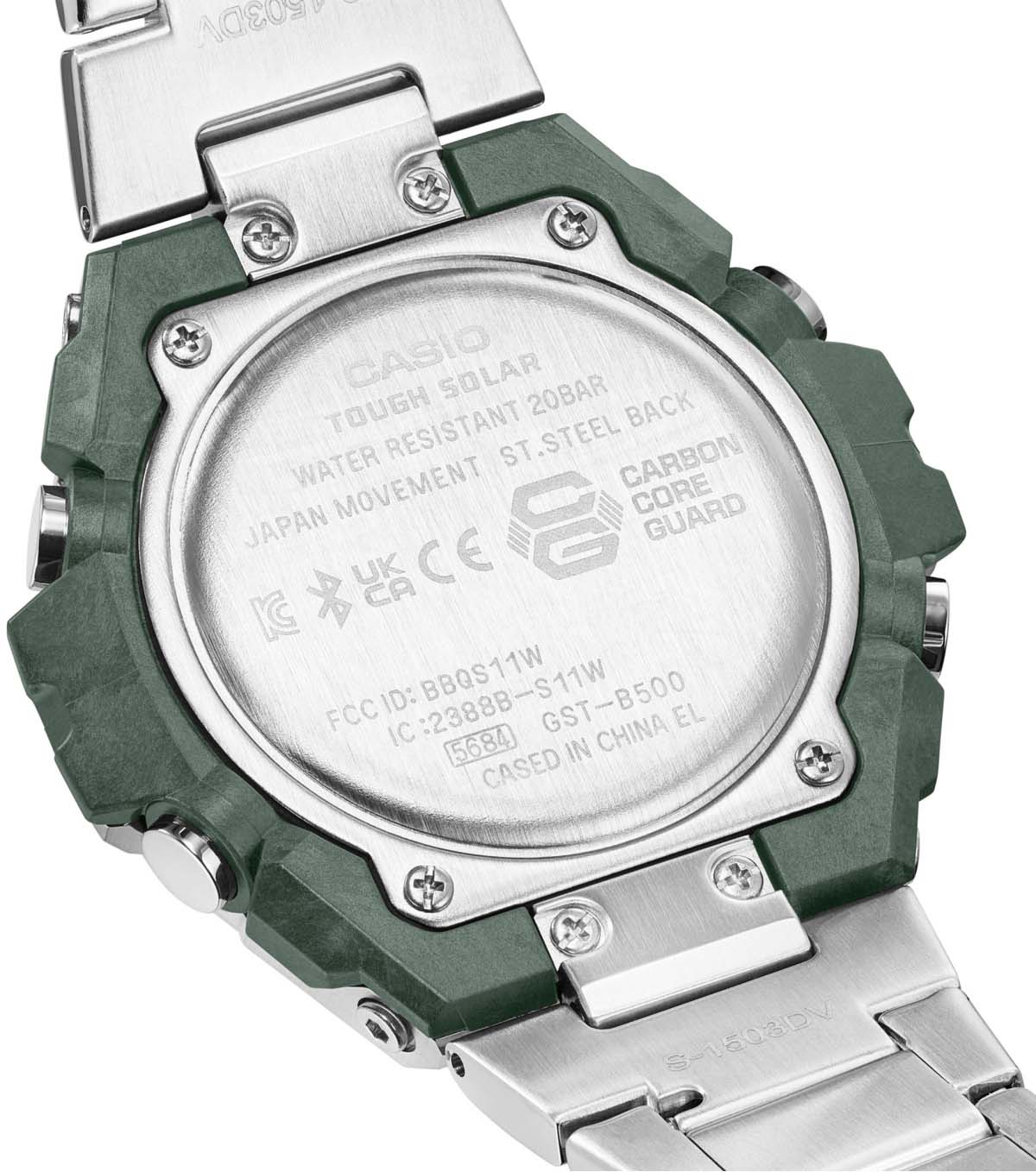 Casio Casio G-Shock GST-B500AD-3A, g-shock япония мужские часы на браслете нержавеющая сталь боковой вид