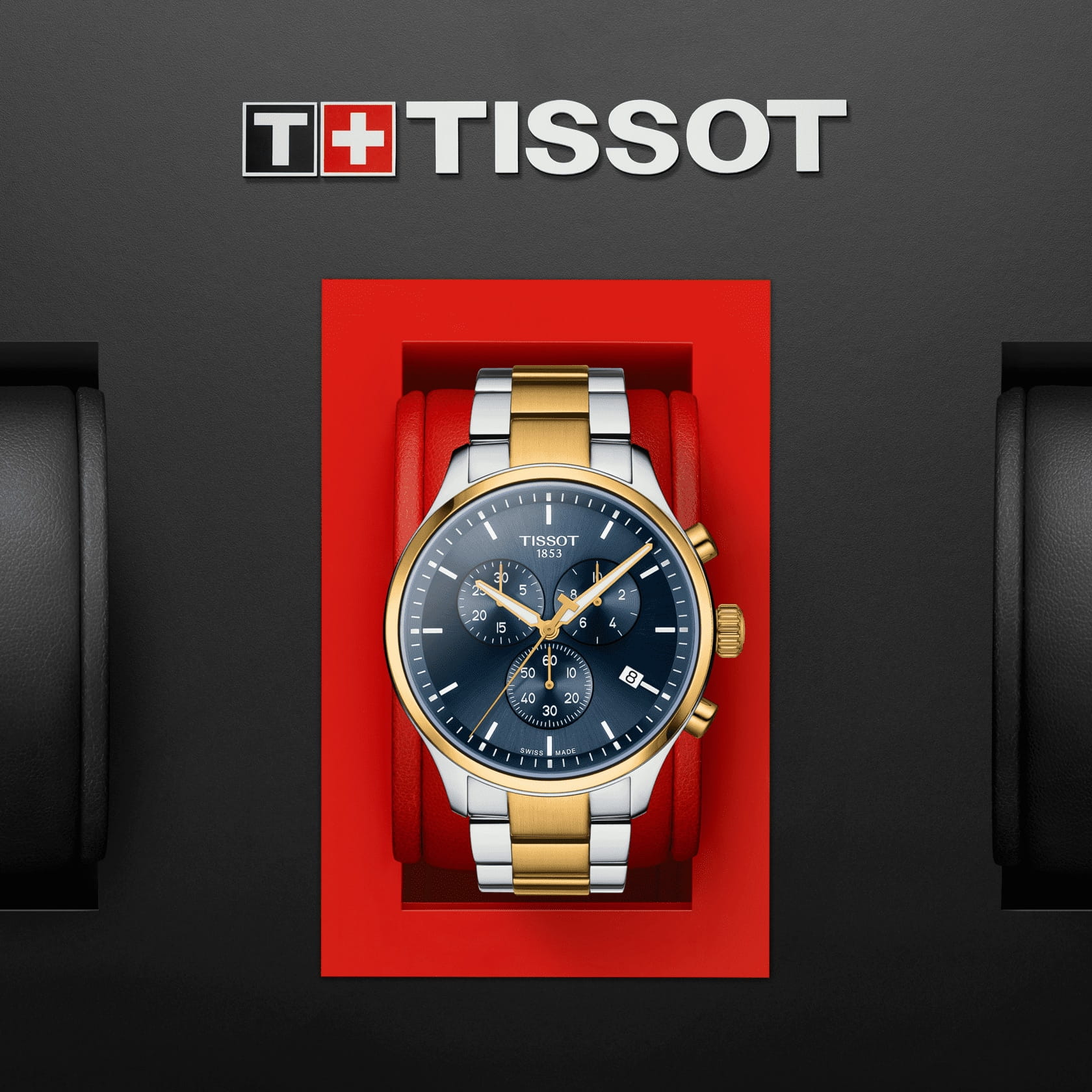 Tissot Tissot Chrono XL Classic T116.617.22.041.00 кварцевые мужские часы часы крупный план синий циферблата