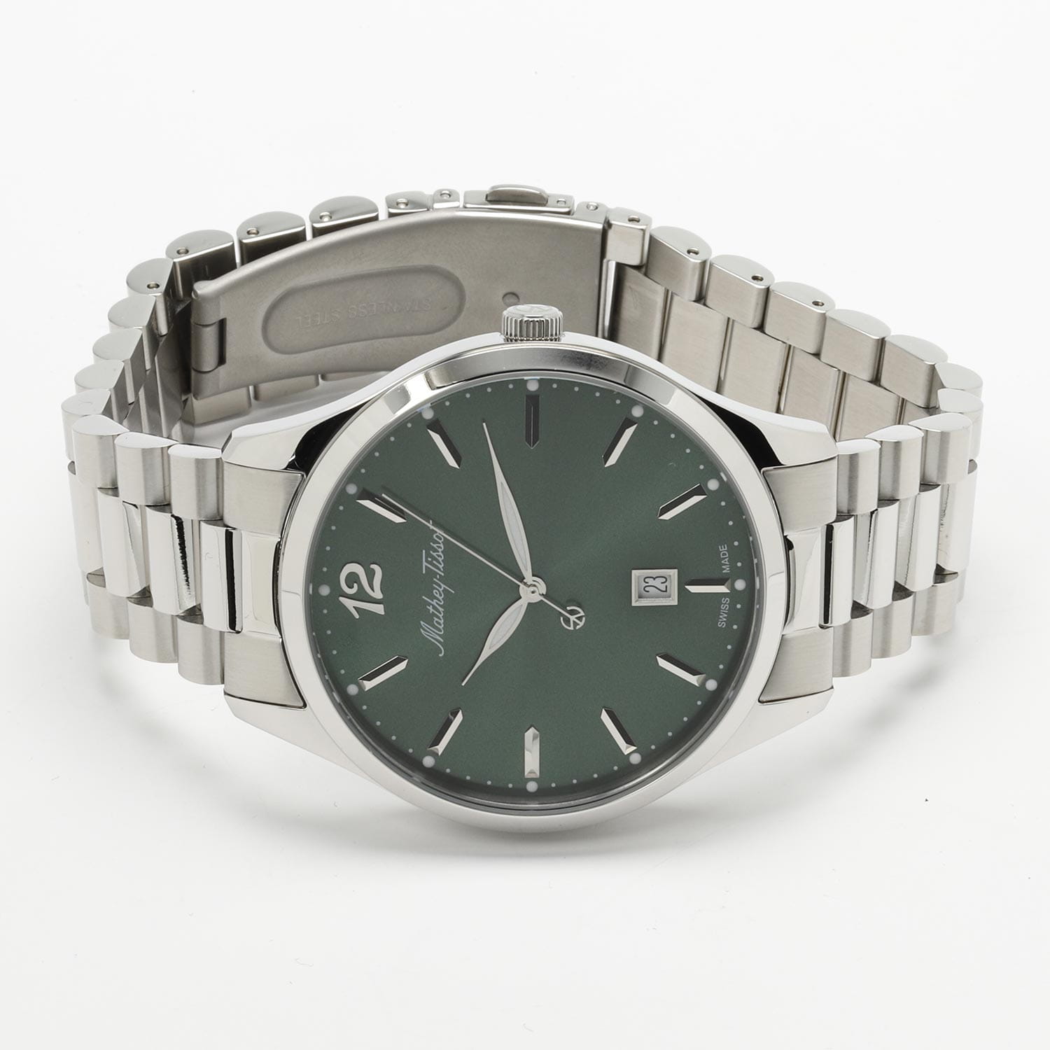 Mathey-Tissot Mathey-Tissot Urban H411MAV,  швейцария мужские часы на браслете нержавеющая сталь боковой вид