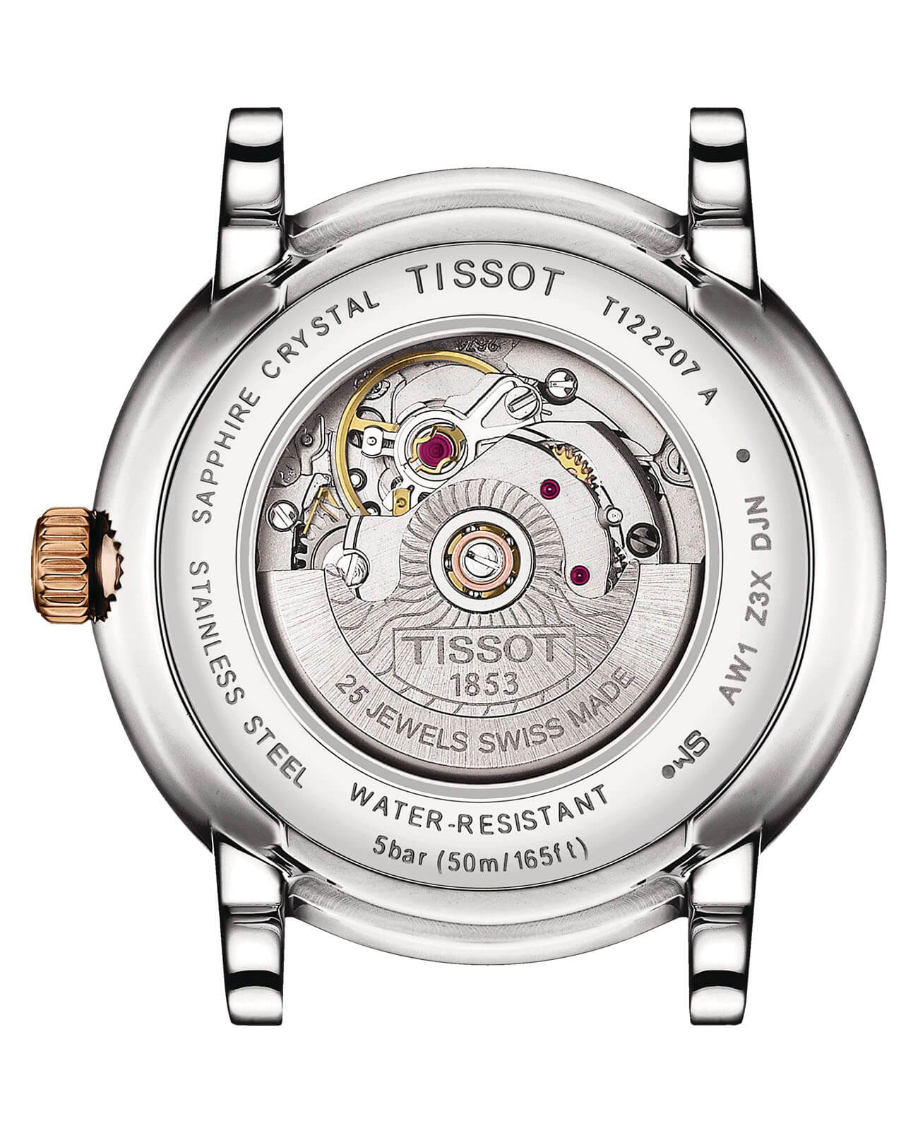 Tissot Tissot Carson Premium Automatic Lady T122.207.22.033.00, t-classic швейцария женские часы на браслете сталь c pvd покрытием боковой вид