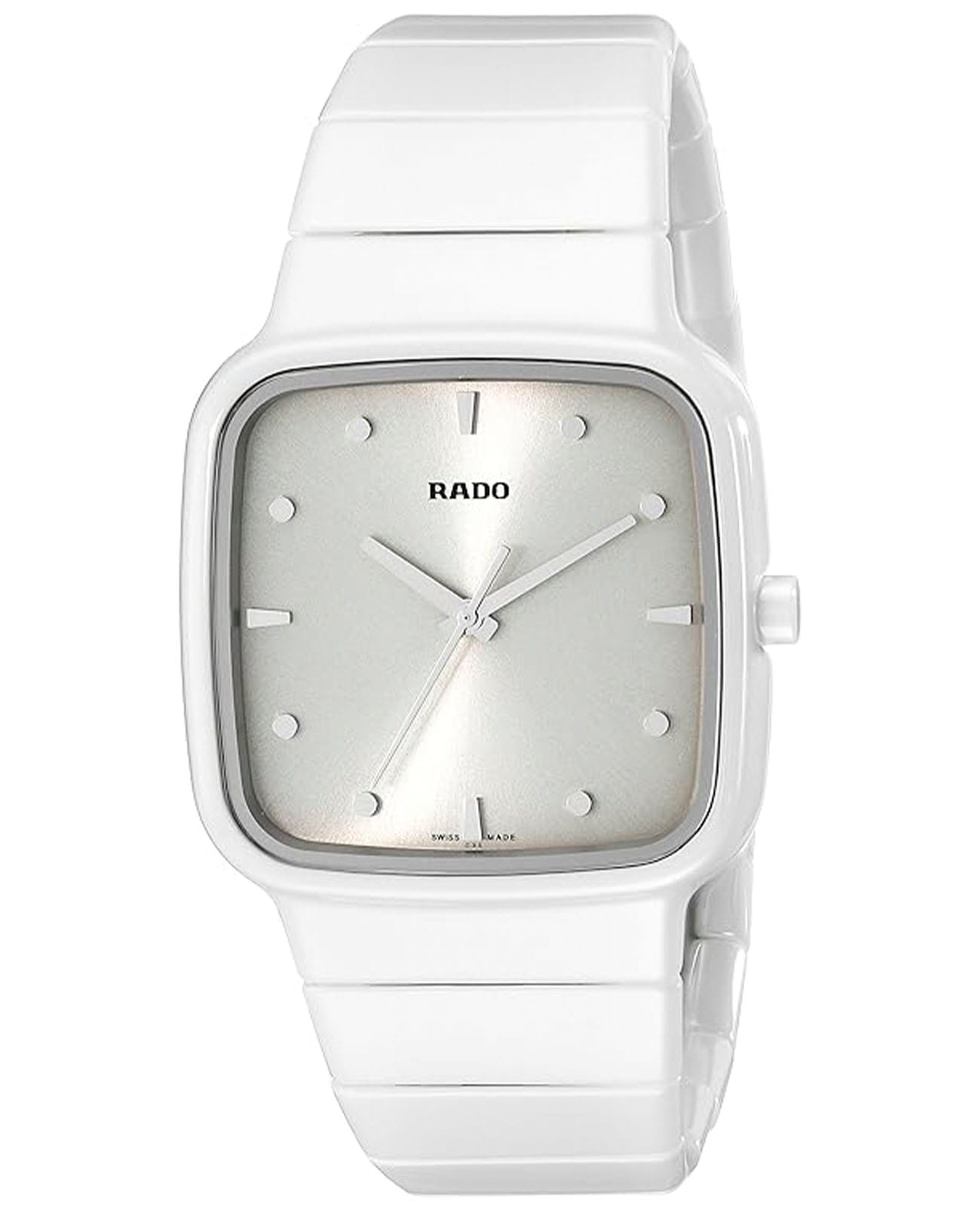 Rado Rado R5.5 R28382352  R28382352 кварцевые мужские часы  циферблат, браслет высокотехнологичная плазменная керамика — вид спереди