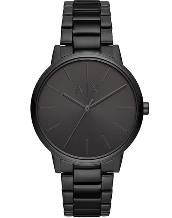 Armani Exchange Armani Exchange Cayde  AX2701  AX2701 кварцевые мужские часы черный циферблат, браслет сталь с ip покрытием — вид спереди