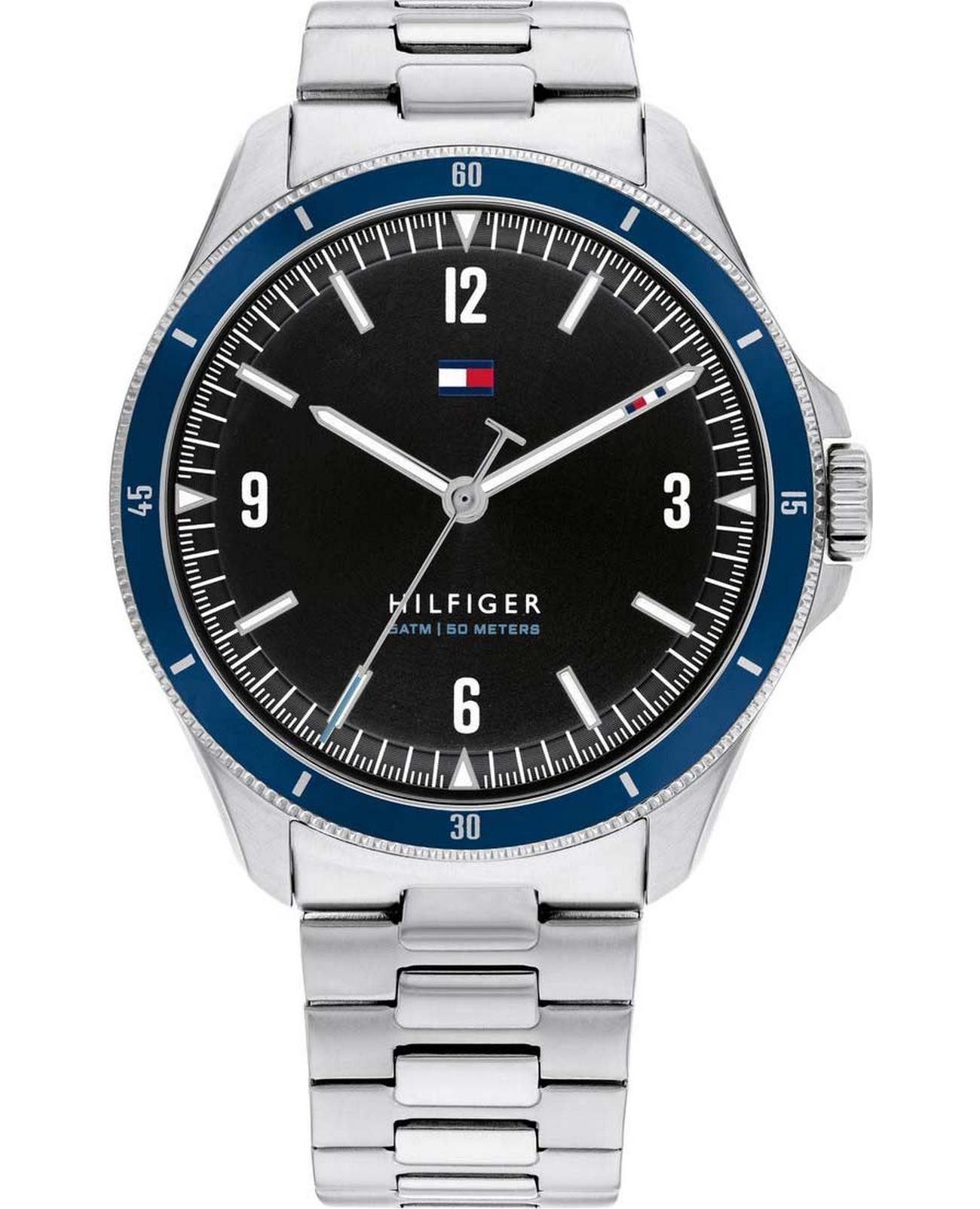 Tommy Hilfiger Tommy Hilfiger Classic 1791901  1791901 кварцевые мужские часы черный циферблат, браслет нержавеющая сталь — вид спереди