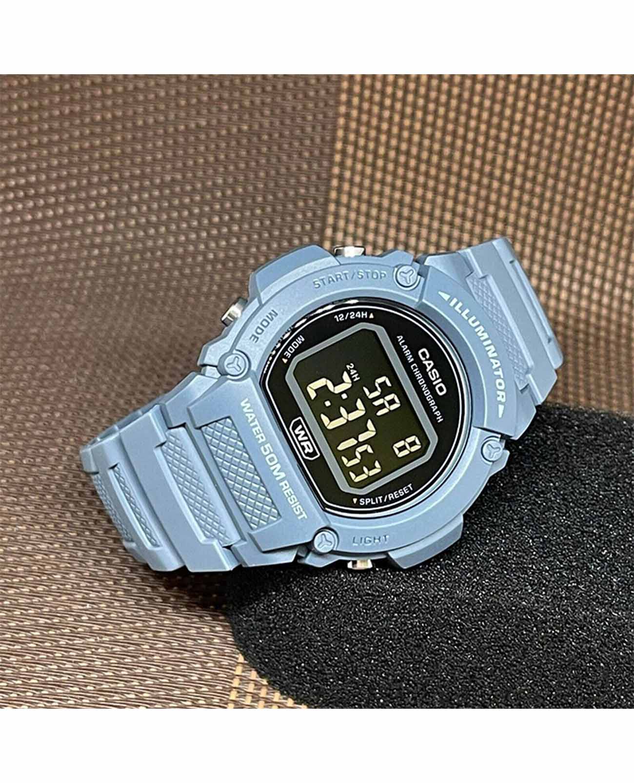 Оригинальные часы Casio Casio Collection W-219HC-2B кварцевые калибр механизма  общий вид