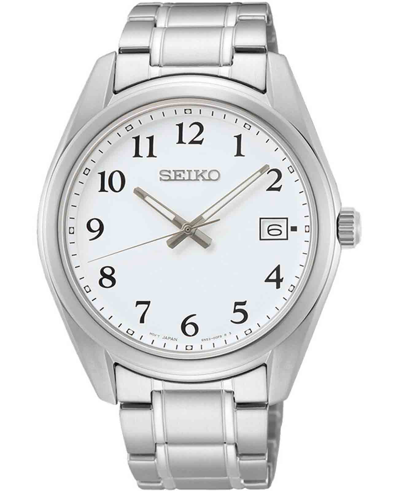 Seiko Seiko Conceptual Series Dress SUR459P1  SUR459P1 кварцевые мужские часы белый циферблат, браслет нержавеющая сталь — вид спереди