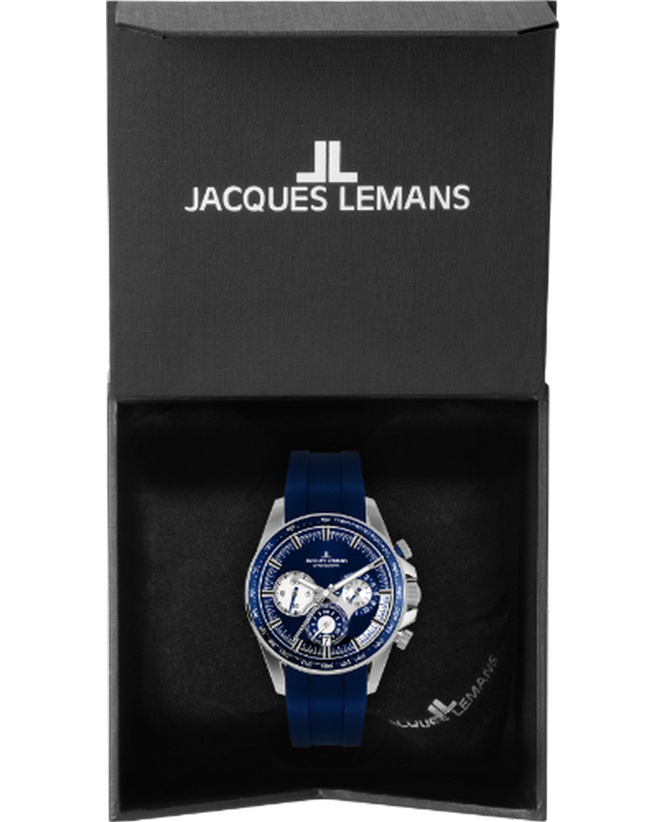 Jacques Lemans Jacques Lemans Sport 1-2127B,  австрия мужские часы на браслете силикон боковой вид