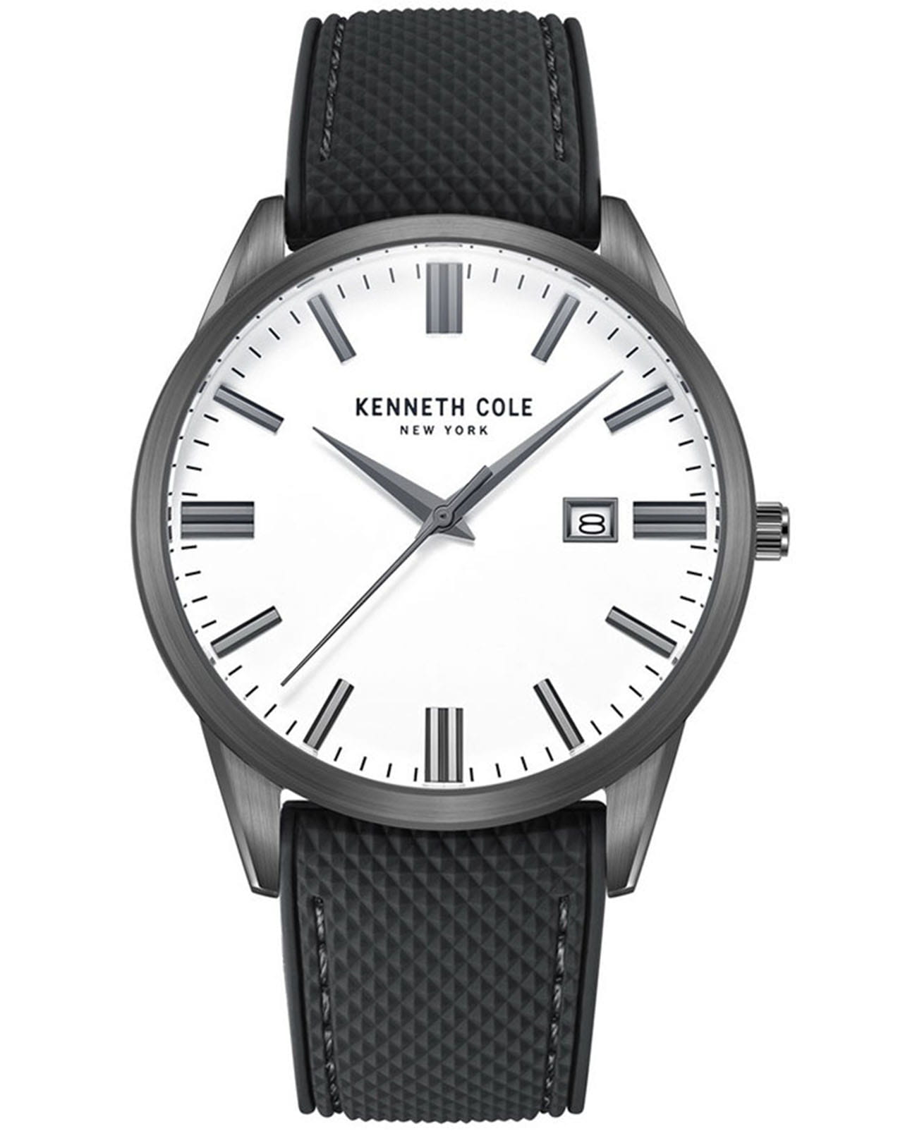 Kenneth Cole Kenneth Cole Classic KCWGN2233603  KCWGN2233603 кварцевые мужские часы белый циферблат, браслет кожаный — вид спереди