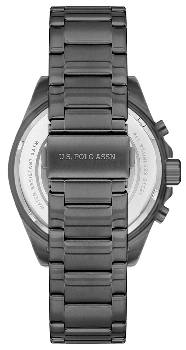 U.S. Polo Assn. U.S. Polo Assn. Crossing USPA1040-08,  сша мужские часы на браслете нержавеющая сталь 316l боковой вид