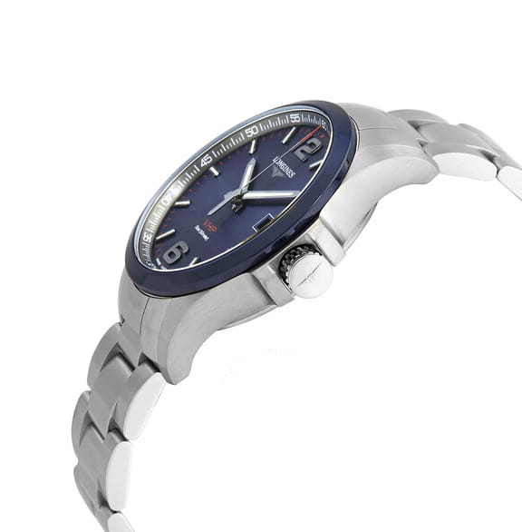 Longines  Longines Conquest V.H.P. L3.729.4.96.6 , наручные мужские часы фото под углом