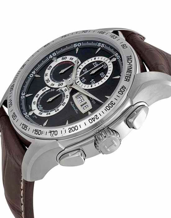 Hamilton Hamilton Jazzmaster Lord Auto Chrono H32816531, jazzmaster швейцария мужские часы на браслете кожаный боковой вид