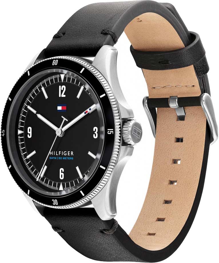 Tommy Hilfiger Tommy Hilfiger Classic 1791904,  сша мужские часы на браслете кожаный боковой вид