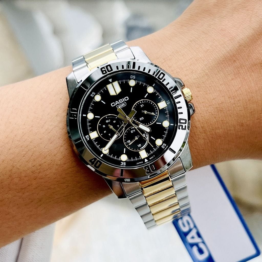 Casio Casio Collection MTP-VD300SG-1EUDF (MTP-VD300SG-1E) , наручные мужские часы фото под углом