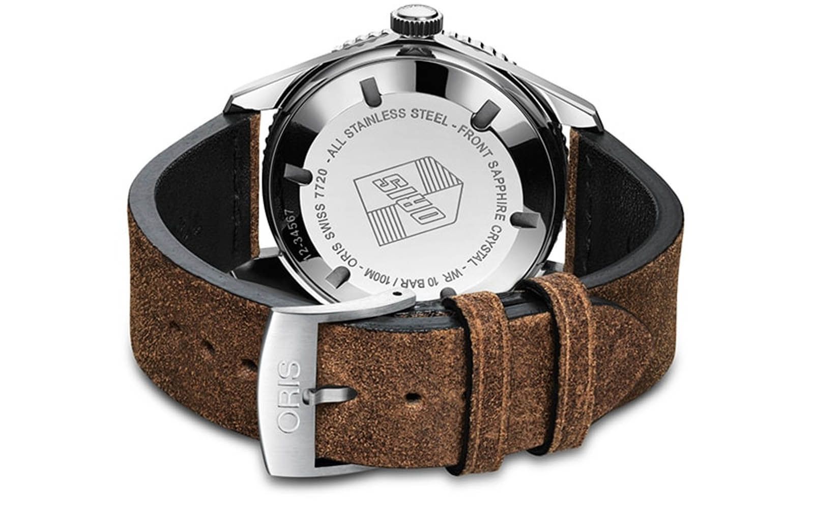 Oris Oris Divers Sixty‑Five 01 733 7720 4057-07 5 21 45  - задняя крышка сталь корпуса, швейцария часы