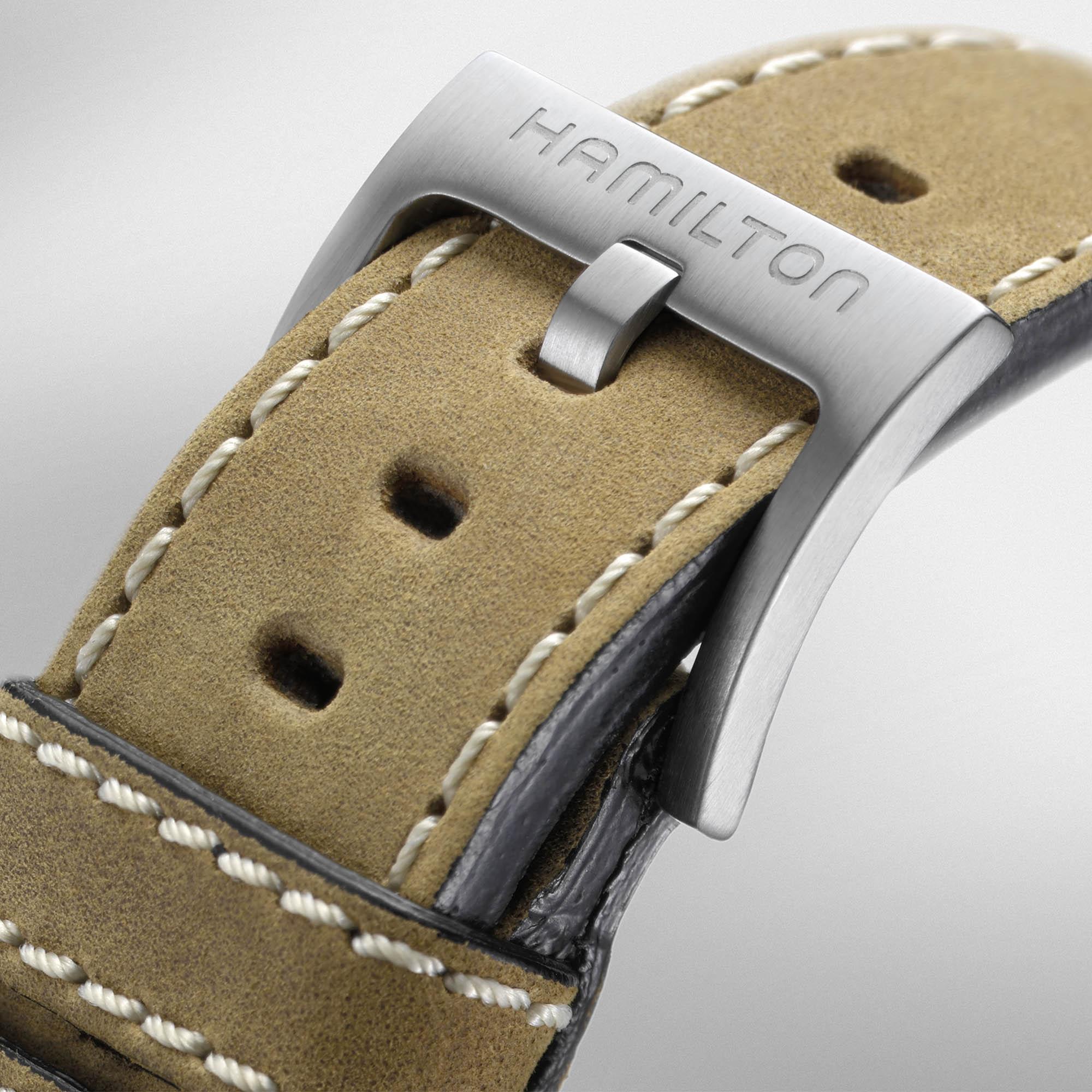 Hamilton Hamilton Khaki Field Auto Chrono H71616535 мужские часы черный циферблат на запястье