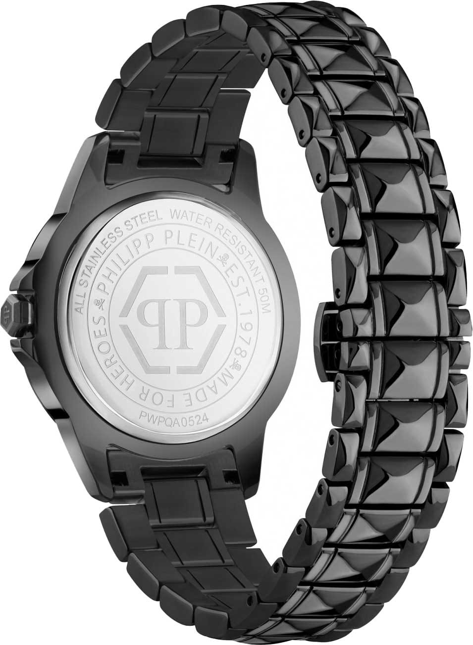 Philipp Plein Philipp Plein Plain Lady Rock PWPQA0524,  германия женские часы на браслете сталь с ip покрытием боковой вид