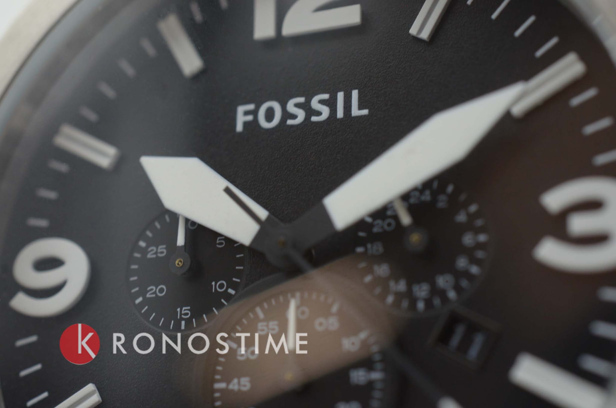 Fossil Fossil Nate Chronograph JR1436,  сша мужские часы на браслете кожаный боковой вид