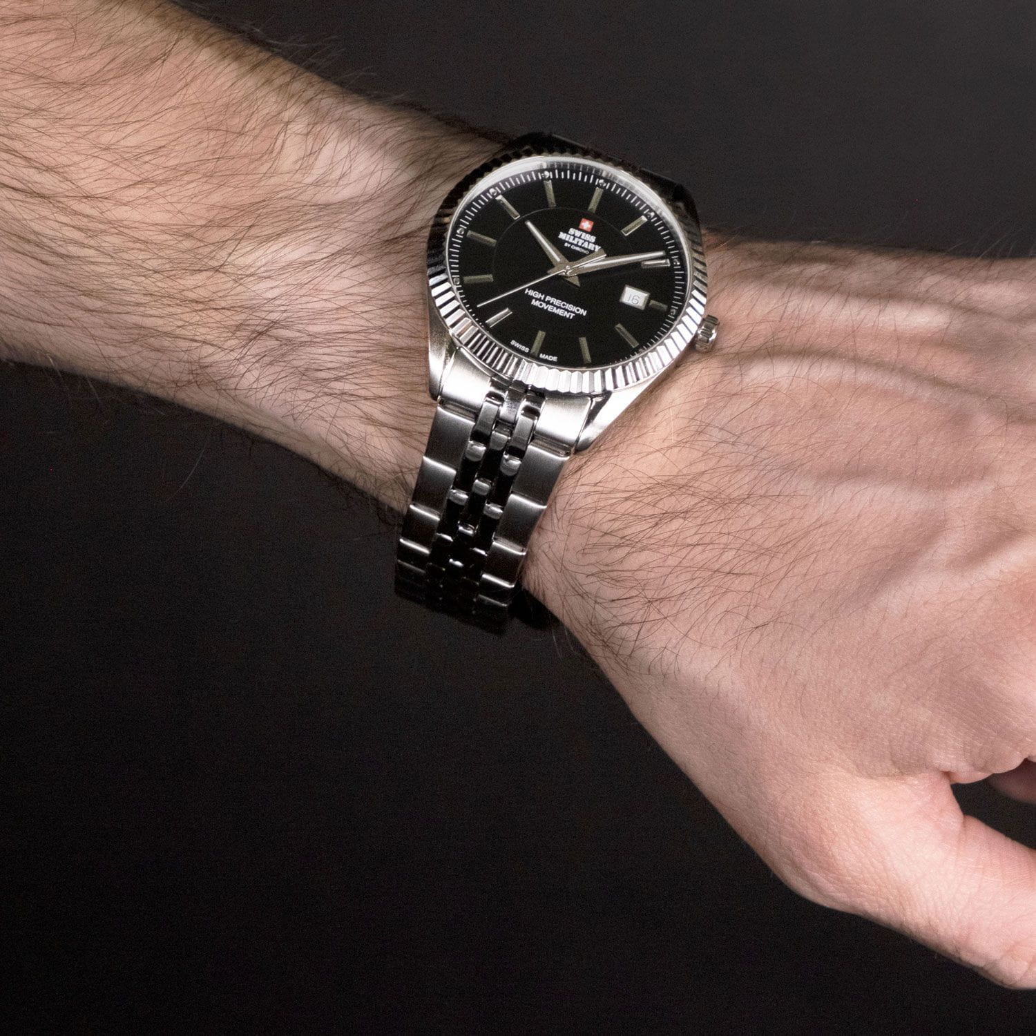 Swiss Military by Chrono Swiss Military by Chrono SM34065.01 мужские часы черный циферблат на запястье