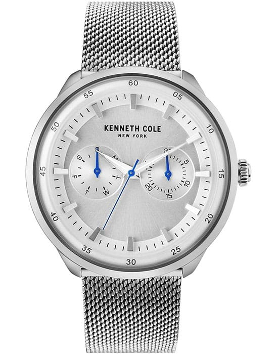 Kenneth Cole Kenneth Cole Automatic KC50577001  KC50577001 кварцевые мужские часы серебристый циферблат, браслет нержавеющая сталь — вид спереди