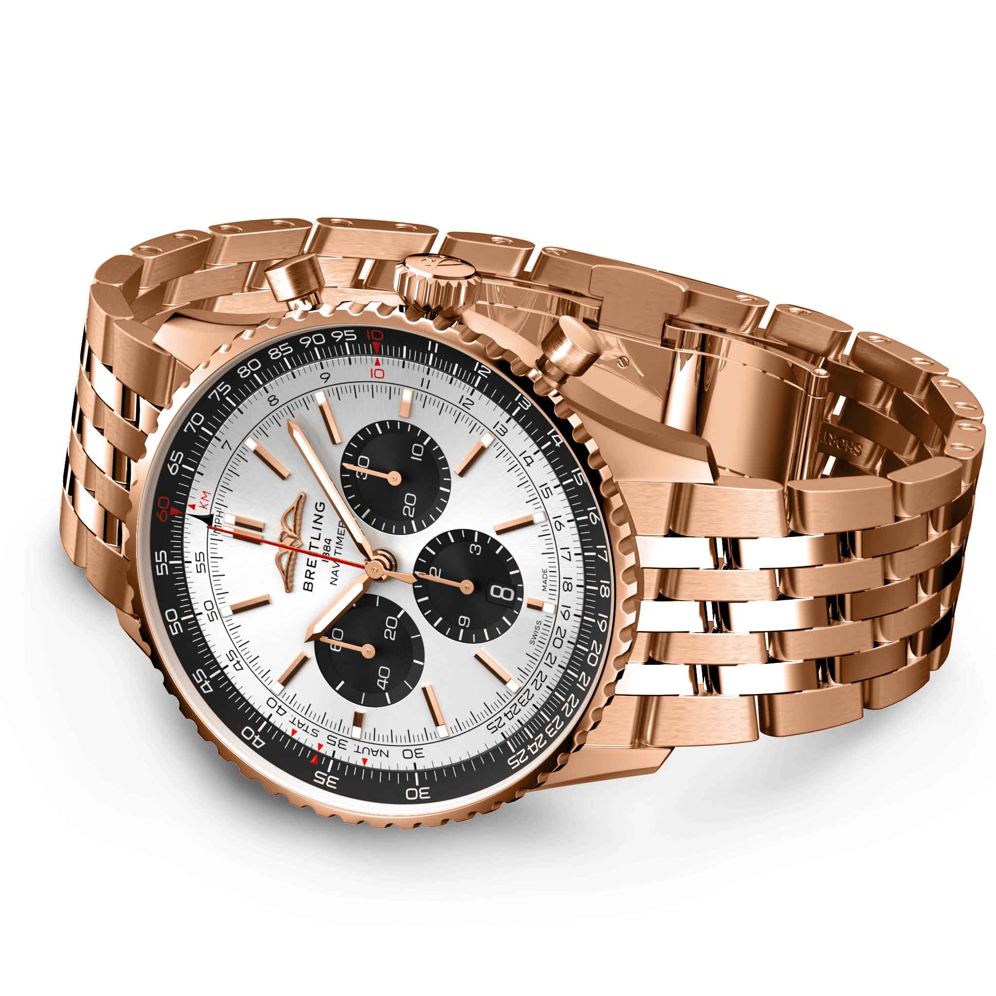 Breitling Breitling Navitimer B01 Chronograph 46 RB0137241G1R1 мужские часы серебристый циферблат на запястье