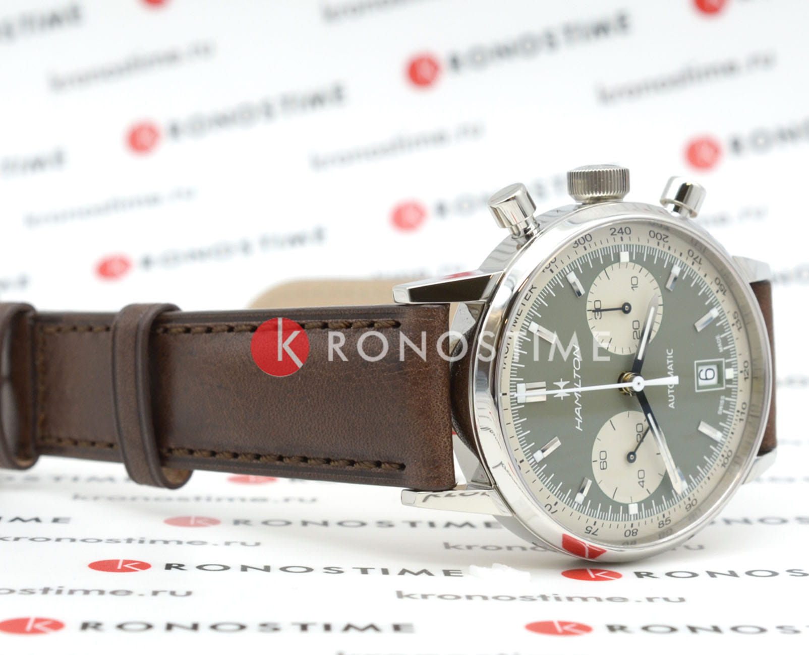 Оригинальные часы Hamilton Hamilton American Classic Intra-Matic Auto Chrono H38416560 механические калибр механизма h-31 общий вид