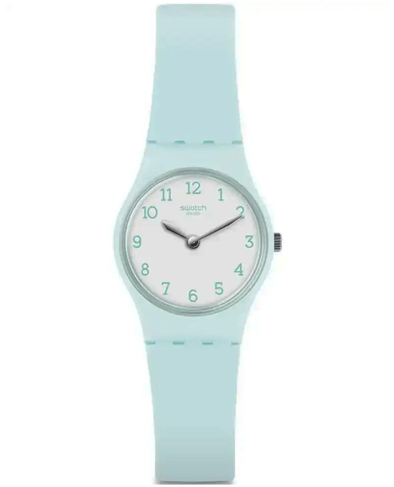 Swatch Swatch Lady LG129  LG129 кварцевые женские часы голубой циферблат, браслет пластик — вид спереди