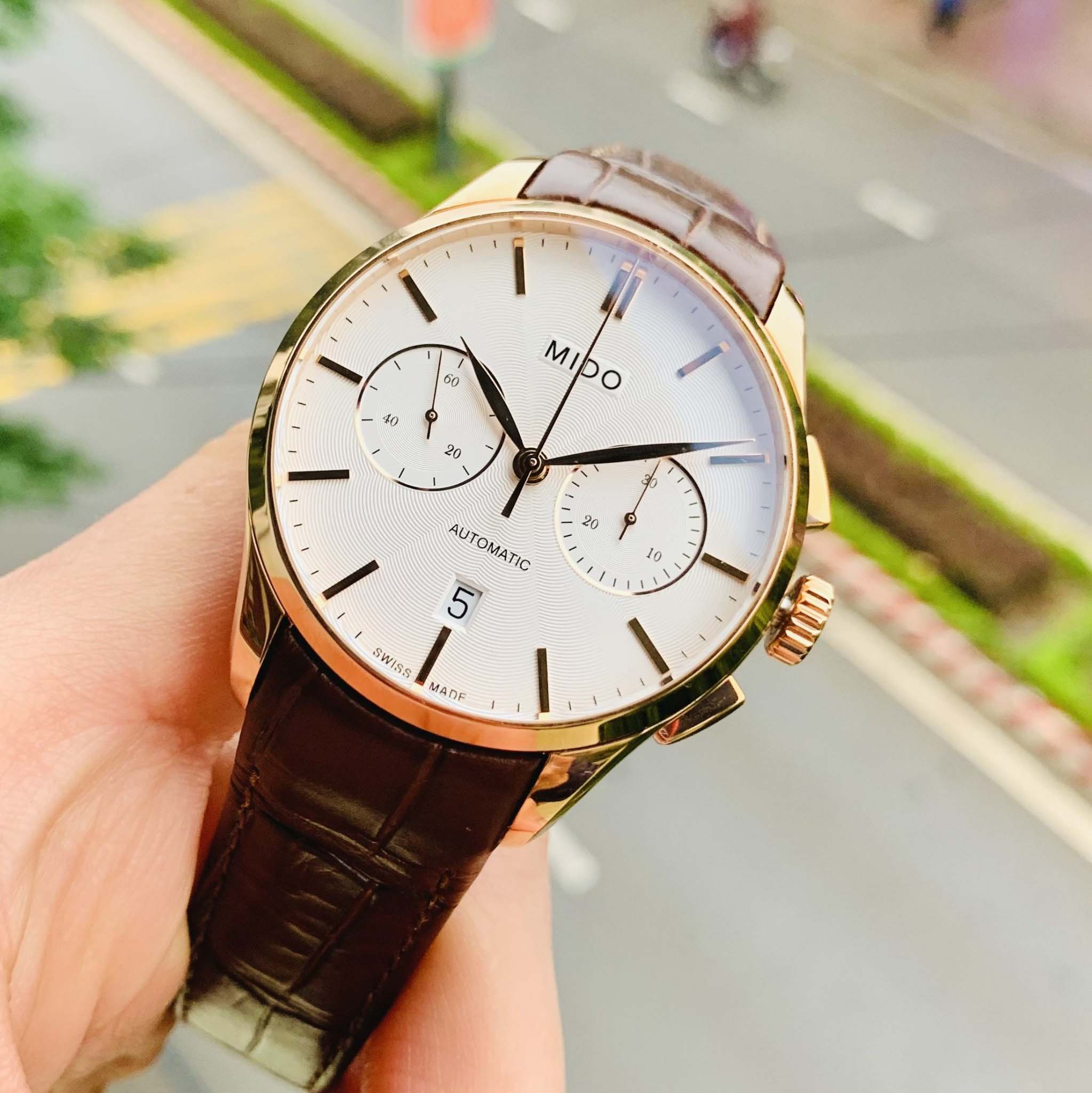 Mido Mido Belluna Sunray M024.427.36.031.00 швейцария наручные мужские часы заводная головка с логотипом Mido