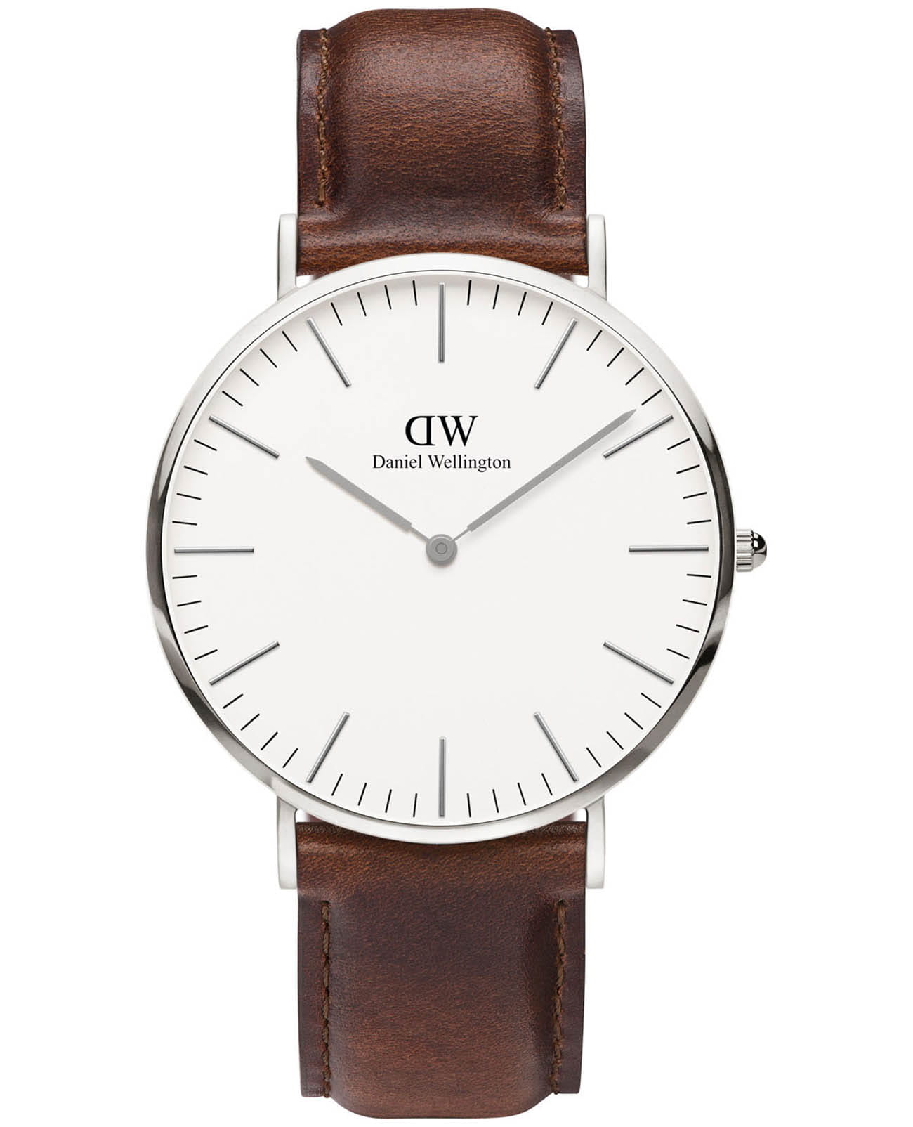 Daniel Wellington Daniel Wellington Classic St Andrews DW00100021  DW00100021 кварцевые мужские часы белый циферблат, браслет кожаный — вид спереди