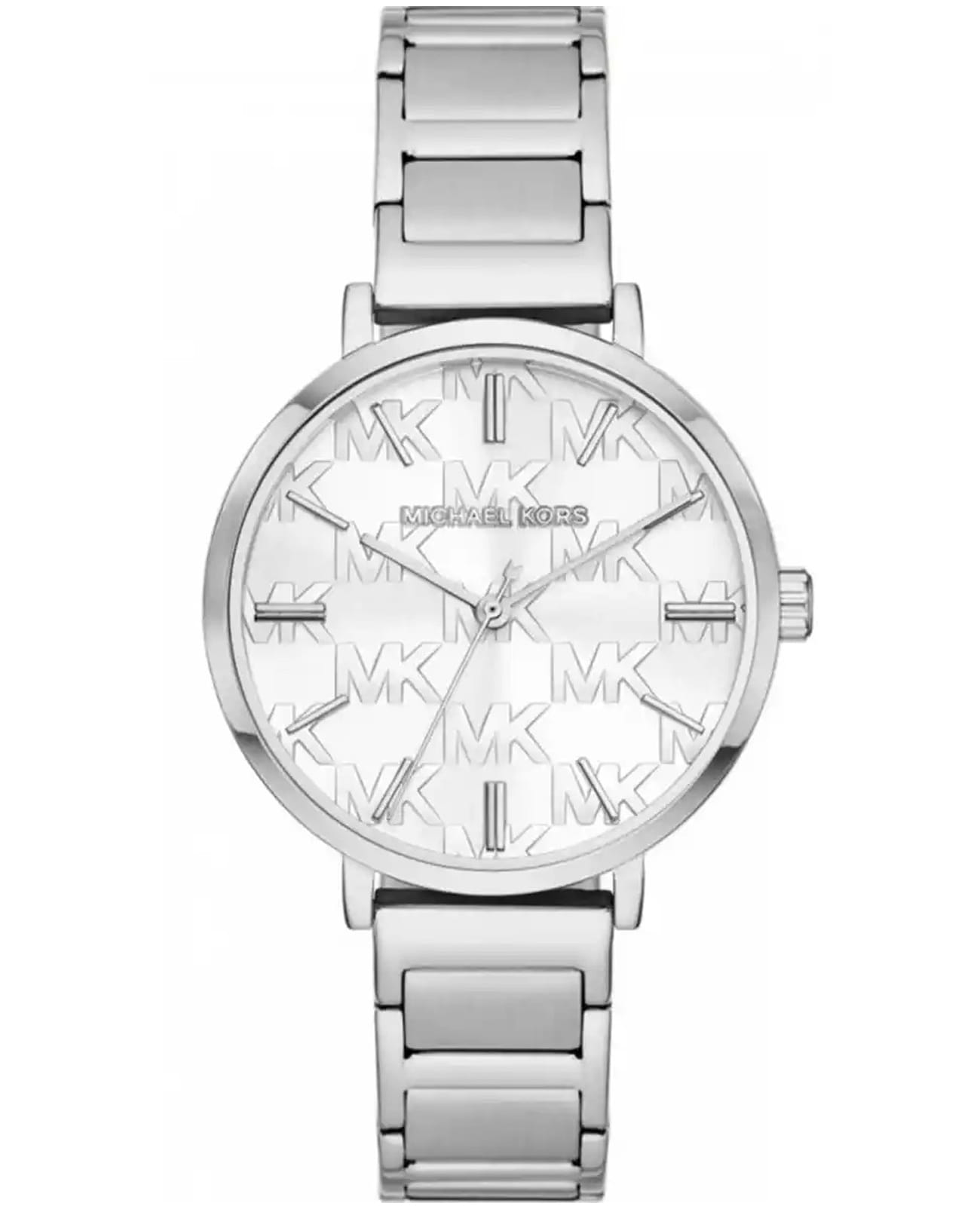 Michael Kors Michael Kors Addyson MK4714  MK4714 кварцевые женские часы серебристый циферблат, браслет нержавеющая сталь — вид спереди