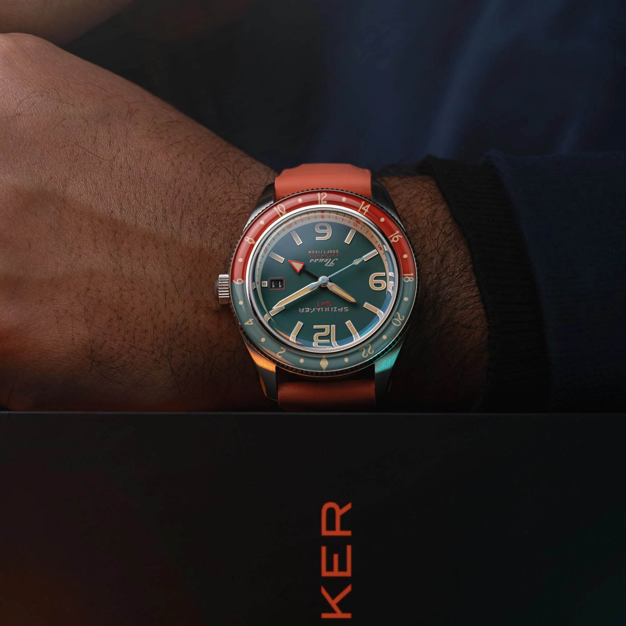 Оригинальные часы Spinnaker Spinnaker Fleuss Gmt Automatic SP-5120-33 механические калибр механизма  общий вид